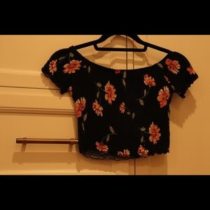 floral off the shoulder top